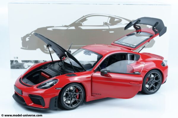 Minichamps - 1:18 Porsche Cayman GT4 RS Red w/Weissach Package 2024 - Diecast Model 33 Minichamps - 1:18 Porsche Cayman GT4 RS Red w/Weissach Package 2024 - Diecast Model