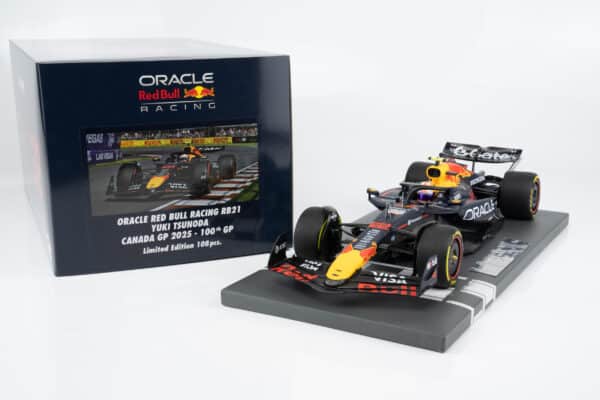 Minichamps 1:18 Oracle Red Bull Racing RB21 No.22 Yuki Tsunoda 100th Race Canadian GP 2025 (117251022) Limited Edition Resin Model 6 Minichamps 1:18 Oracle Red Bull Racing RB21 No.22 Yuki Tsunoda 100th Race Canadian GP 2025 (117251022) Limited Edition Resin Model