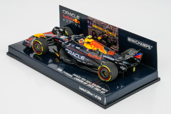 Diecast Model Shop - Model Universe 54 Alternative view of Minichamps 1:43 Red Bull RB21 No.22 Yuki Tsunoda Canadian GP 2025 (417251022) Limited Edition Resin Model