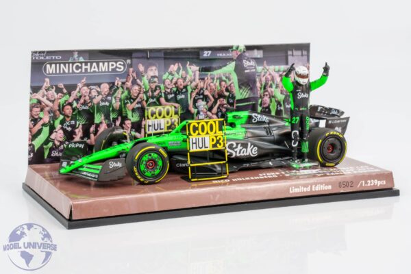 Minichamps - 1:43 Stake Kick Sauber F1 C45 No.27 Nico Hulkenburg 3rd Place British GP 2025 - Limited Edition Resin Model with Figurine 10 Minichamps - 1:43 Stake Kick Sauber F1 C45 No.27 Nico Hulkenburg 3rd Place British GP 2025 - Limited Edition Resin Model with Figurine