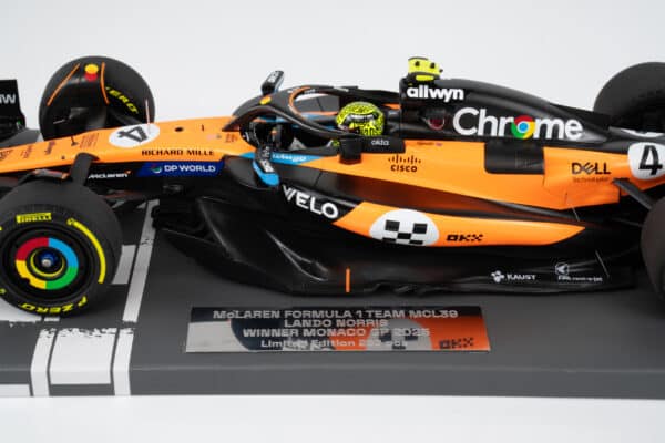 Minichamps 1:18 McLaren F1 MCL39 No.4 Lando Norris Winner Monaco GP 2025 (537252504) Limited Edition Resin Model 22 Minichamps 1:18 McLaren F1 MCL39 No.4 Lando Norris Winner Monaco GP 2025 (537252504) Limited Edition Resin Model
