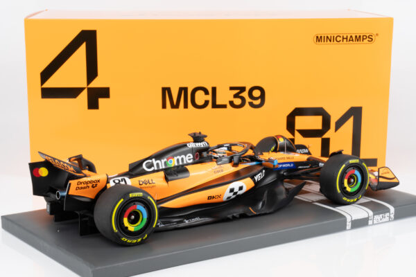 Diecast Model Shop - Model Universe 64 Alternative view of Minichamps 1:18 McLaren F1 MCL39 No.81 Oscar Piastri Monaco GP 2025 (537252581) Limited Edition Resin Model
