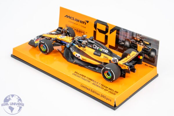 Minichamps - 1:43 McLaren F1 MCL39 No.81 Oscar Piastri Monaco GP 2025 - Limited Edition Resin Model 4 Minichamps 537255081 1 2
