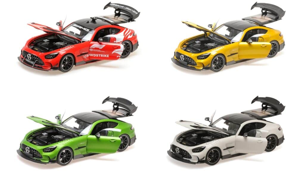 Minichamps Announces 1:18 Mercedes AMG GT Black Series Models with Full Openings