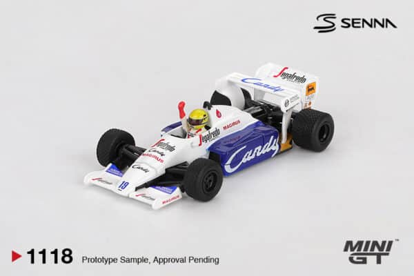 Mini GT - 1:64 Toleman TG184 No.19 Ayrton Senna 2nd Place Monaco GP 1984 (MGT01118-BL) Blister Edition Diecast Model
