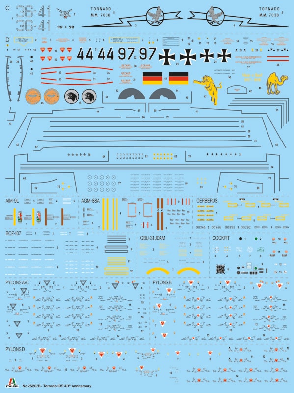 Italeri - 1:32 Tornado IDS (2520) 40th Anniversary Model Kit 4 Italeri - 1:32 Tornado IDS (2520) 40th Anniversary Model Kit