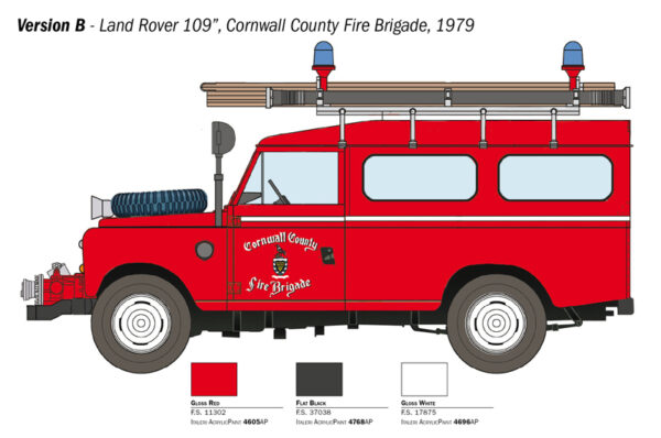 Italeri - 1:24 Land Rover Fire Truck (3660) Model Kit