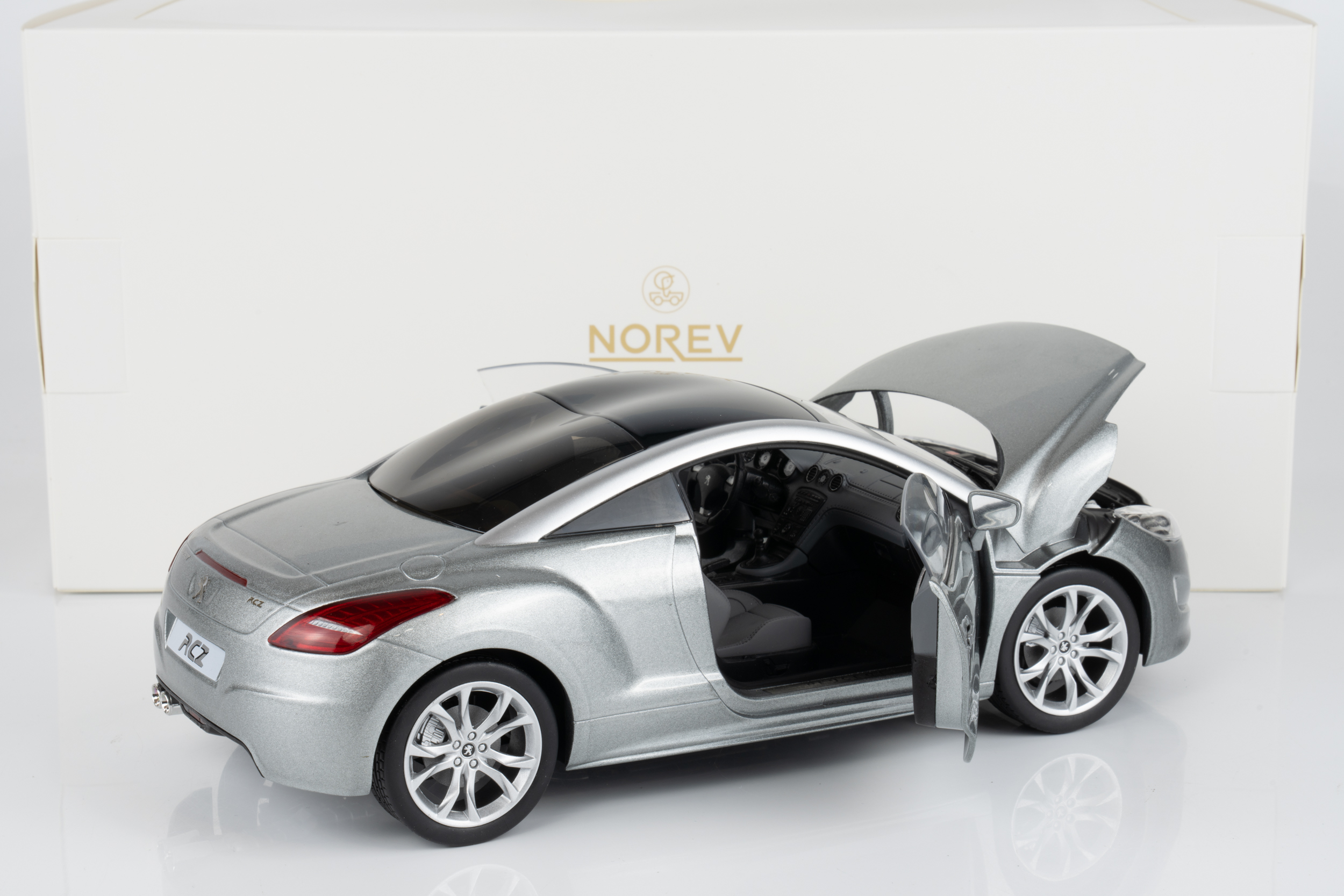 Norev 1:18 Peugeot RCZ Sidobre Grey 2010 (184875) Diecast Model 2 Norev 1:18 Peugeot RCZ Sidobre Grey 2010 (184875) Diecast Model - Image 2