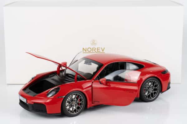 Norev 1:18 Porsche 911 (992) Carrera 2025 Guards Red (187171) Diecast Model