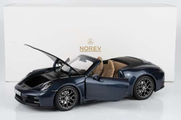 Norev 1:18 Porsche 911 Carrera Cabriolet Yachting Blue Metallic 2025 (187180) Diecast Model
