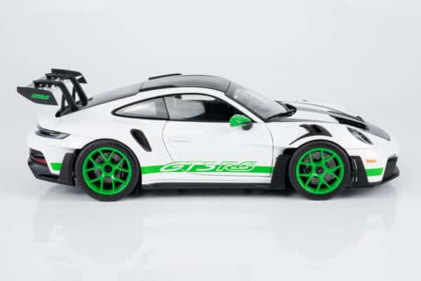 Norev 1:18 Porsche 911 (992) GT3 RS "Carrera RS Tribute" White and Python Green (187372) Diecast Model 15 Norev 1:18 Porsche 911 (992) GT3 RS "Carrera RS Tribute" White and Python Green (187372) Diecast Model