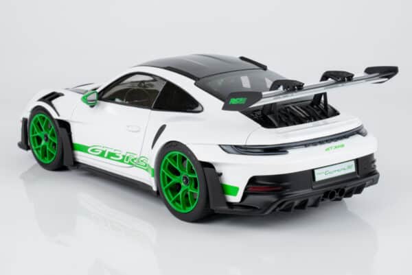 Norev 1:18 Porsche 911 (992) GT3 RS "Carrera RS Tribute" White and Python Green (187372) Diecast Model 14 Norev 1:18 Porsche 911 (992) GT3 RS "Carrera RS Tribute" White and Python Green (187372) Diecast Model