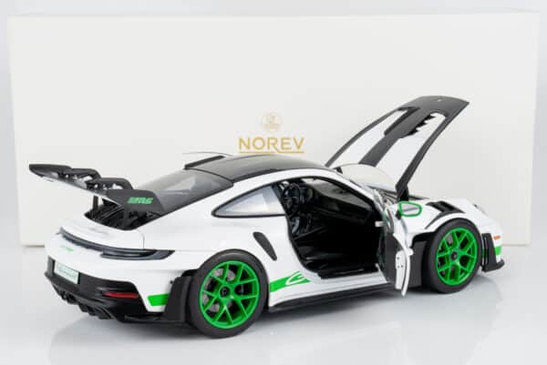 Norev 1:18 Porsche 911 (992) GT3 RS "Carrera RS Tribute" White and Python Green (187372) Diecast Model 9 Norev 1:18 Porsche 911 (992) GT3 RS "Carrera RS Tribute" White and Python Green (187372) Diecast Model