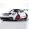 Norev - 1:18 2022 Porsche 911 GT3 RS With Weissach Pack - White and Pyro Red - Diecast Model Car 4 NV187373_clean