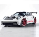 Norev - 1:18 2022 Porsche 911 GT3 RS With Weissach Pack - White and Pyro Red - Diecast Model Car