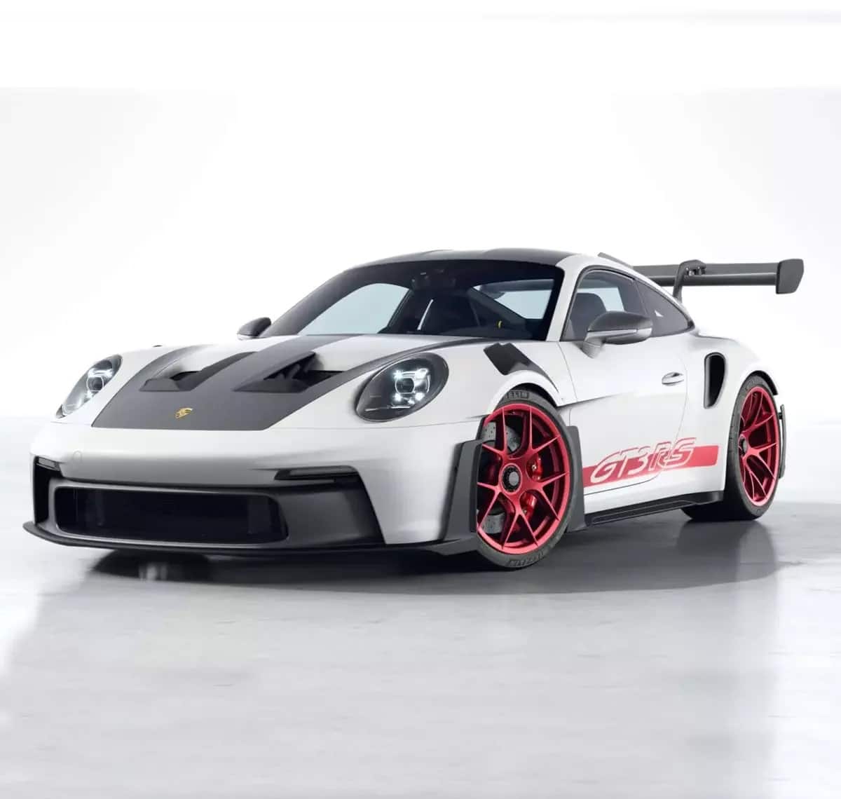 Norev - 1:18 2022 Porsche 911 GT3 RS With Weissach Pack - White and Pyro Red - Diecast Model Car 1 NV187373_clean