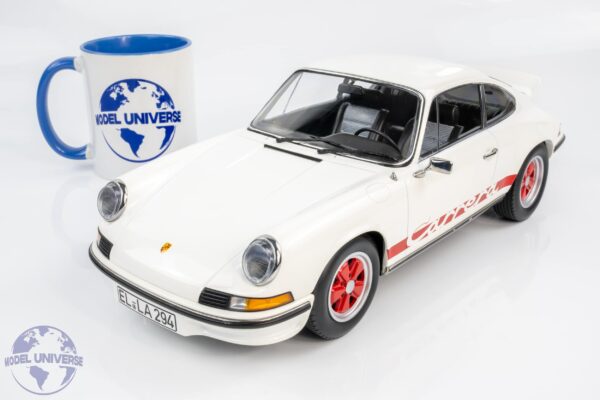 Norev - 1:12 Porsche 911 Carrera RS 2.7 1973 Grand Prix White & Red - Diecast Model 12 Norev - 1:12 Porsche 911 Carrera RS 2.7 1973 Grand Prix White & Red - Diecast Model