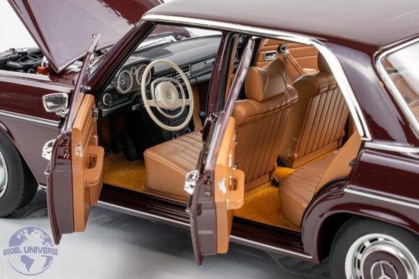 Norev - 1:18 Mercedes-Benz 200/8 Dark Reddish Brown 1968 (W115) - Diecast Model 16 Norev - 1:18 Mercedes-Benz 200/8 Dark Reddish Brown 1968 (W115) - Diecast Model