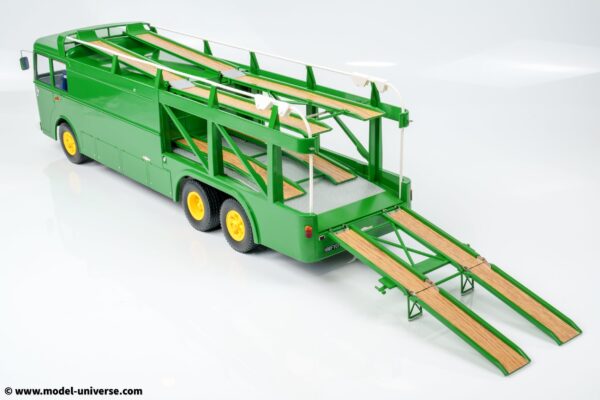 Norev - 1:18 Fiat Bartoletti Tipo 306/2 David Piper Racing Green Race Car Transporter - Limited Edition Diecast Model 20 Norev - 1:18 Fiat Bartoletti Tipo 306/2 David Piper Racing Green Race Car Transporter - Limited Edition Diecast Model