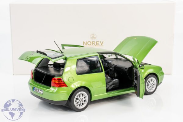 Norev - 1:18 Volkswagen VW Golf IV GTI Cosmic Green Metallic 1998 - Diecast Model 13 Norev - 1:18 Volkswagen VW Golf IV GTI Cosmic Green Metallic 1998 - Diecast Model