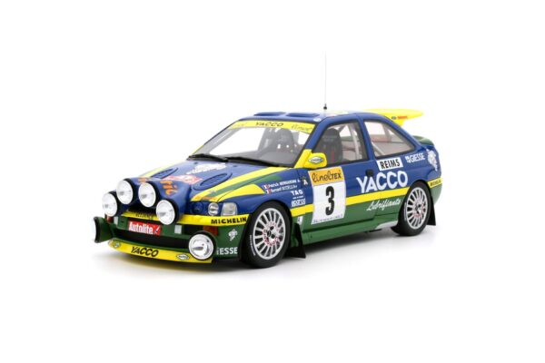 otto mobile - 1:18 ford escort rs cosworth blue #3 p.bernardini rallye monte carlo 1996