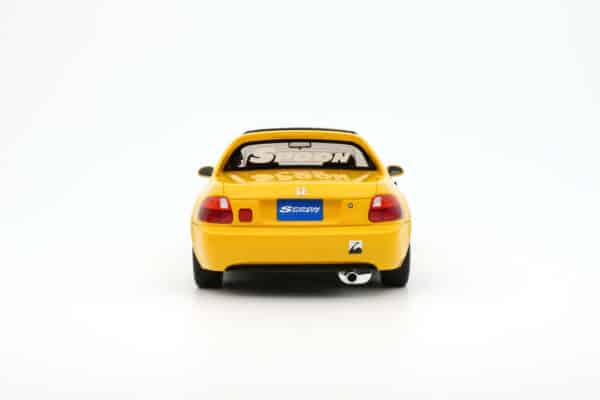 1:18 Honda Civic Del Sol Spoon Phoenix Yellow 1996 - Limited Edition Resin Model - Otto Mobile - Image 4