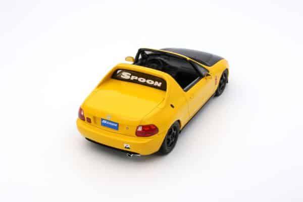 1:18 Honda Civic Del Sol Spoon Phoenix Yellow 1996 - Limited Edition Resin Model - Otto Mobile - Image 8