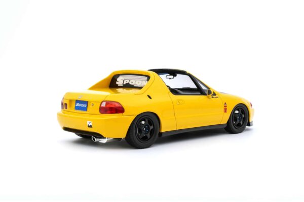 Alternative view of 1:18 Honda Civic Del Sol Spoon Phoenix Yellow 1996 - Limited Edition Resin Model - Otto Mobile