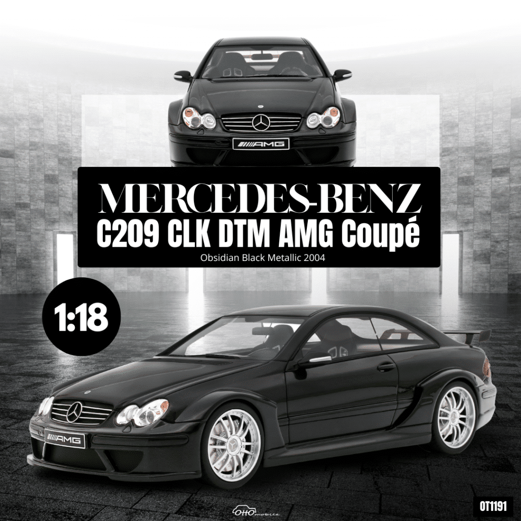 Pre-Order the Otto Mobile 1:18 Mercedes-Benz CLK DTM AMG 2004 Coupe in Black Metallic