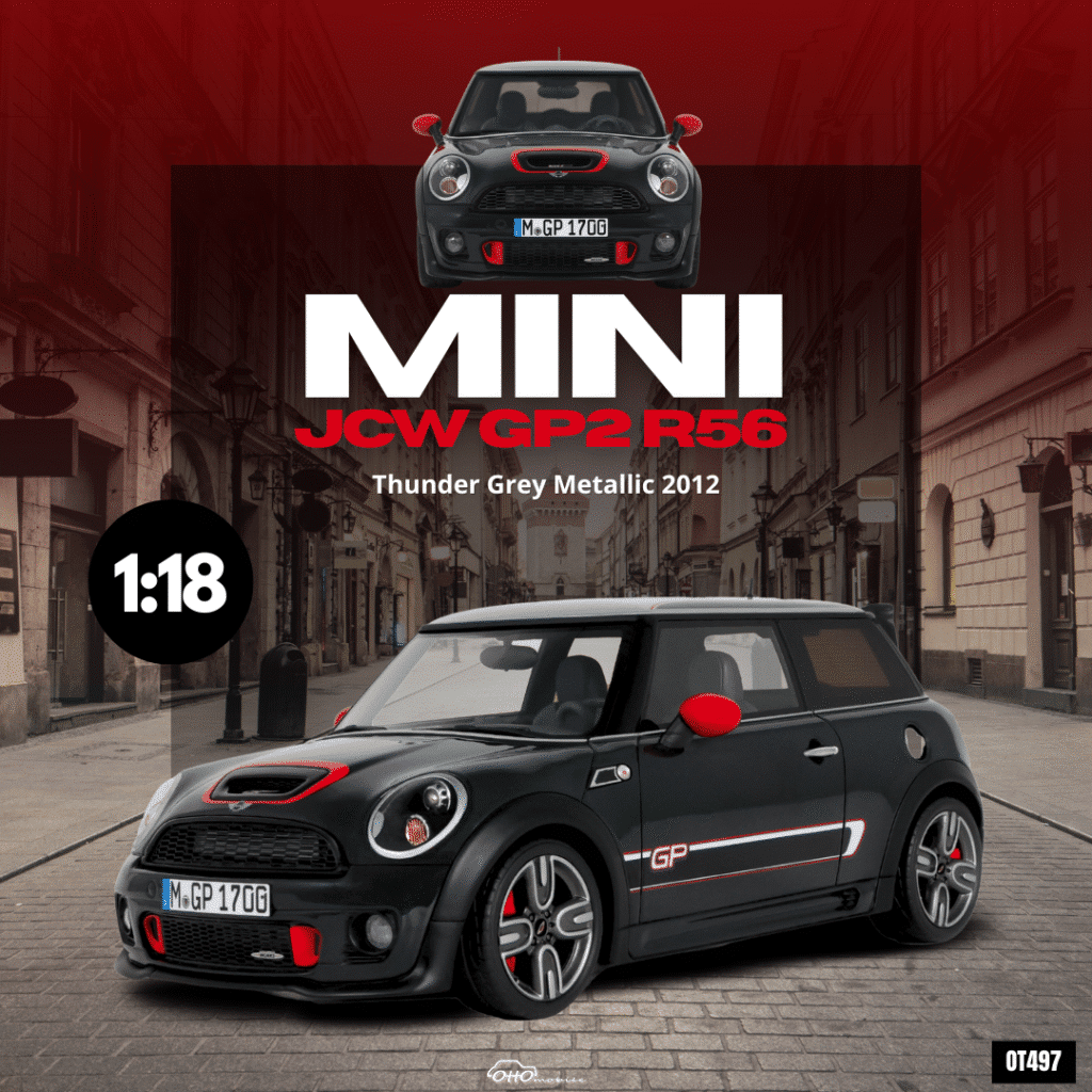 Pre-Order the Otto Mobile 1:18 Mini JCW GP2 (F56) in Thunder Grey Metallic Resin Model