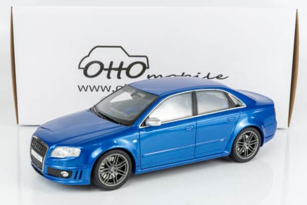 Otto Mobile - 1:18 Audi RS4 B7 Sedan Sprint Blue 2007 (OT1215) - Limited Edition Resin Model