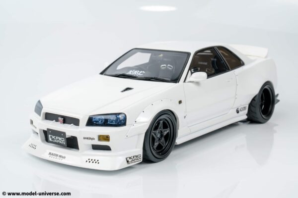 Otto Mobile - 1:18 Nissan Skyline GT-R (R34) KRC Body Kit Pearl White 2019 - Limited Edition Resin Model 11 Otto Mobile - 1:18 Nissan Skyline GT-R (R34) KRC Body Kit Pearl White 2019 - Limited Edition Resin Model