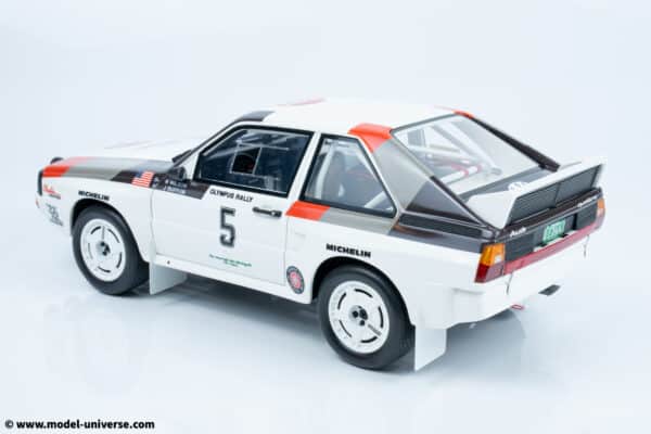 Otto Mobile - 1:18 Audi Sport Quattro White J.Buffum Olympus Rally 1986 - Limited Edition Resin Model