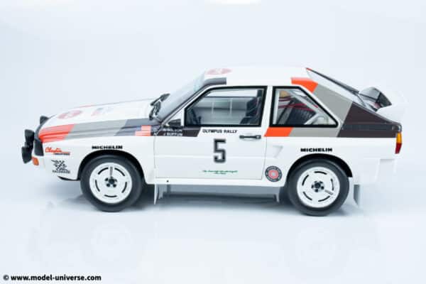 Otto Mobile - 1:18 Audi Sport Quattro White J.Buffum Olympus Rally 1986 - Limited Edition Resin Model