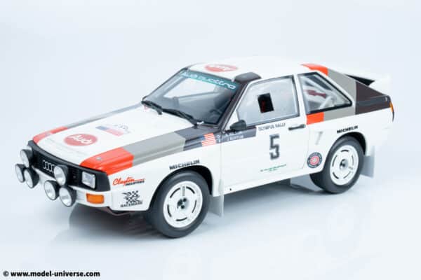 Otto Mobile - 1:18 Audi Sport Quattro White J.Buffum Olympus Rally 1986 - Limited Edition Resin Model
