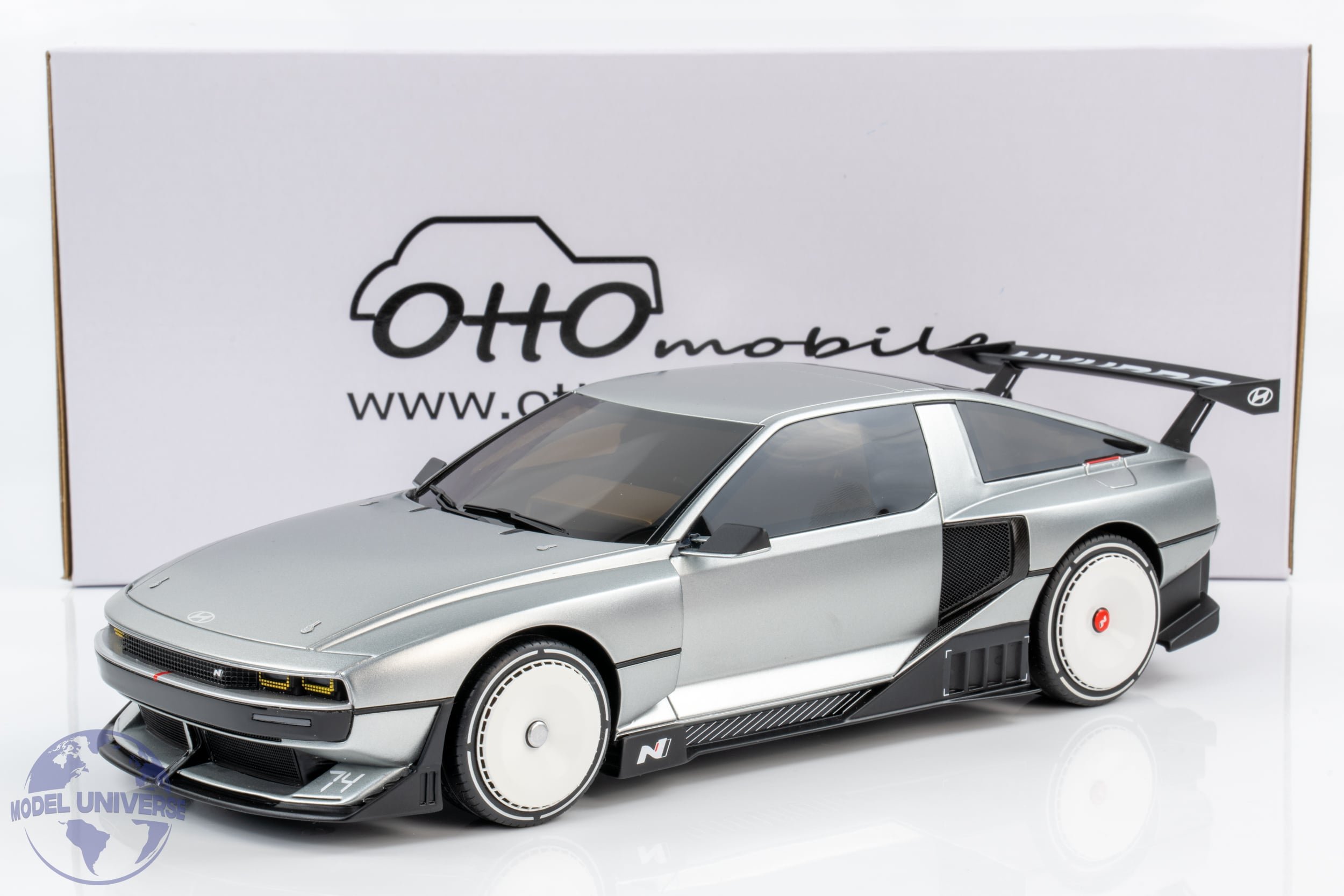 Otto - 1:18 Hyundai N Vision 74 Matt Aluminium 2022 - Limited Edition Resin Model