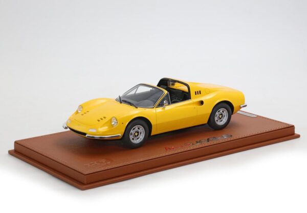 BBR 1:18 Ferrari Dino 246 GTS 1972 Giallo Modena (Black Interior) (P18152D) Limited Edition Resin Model