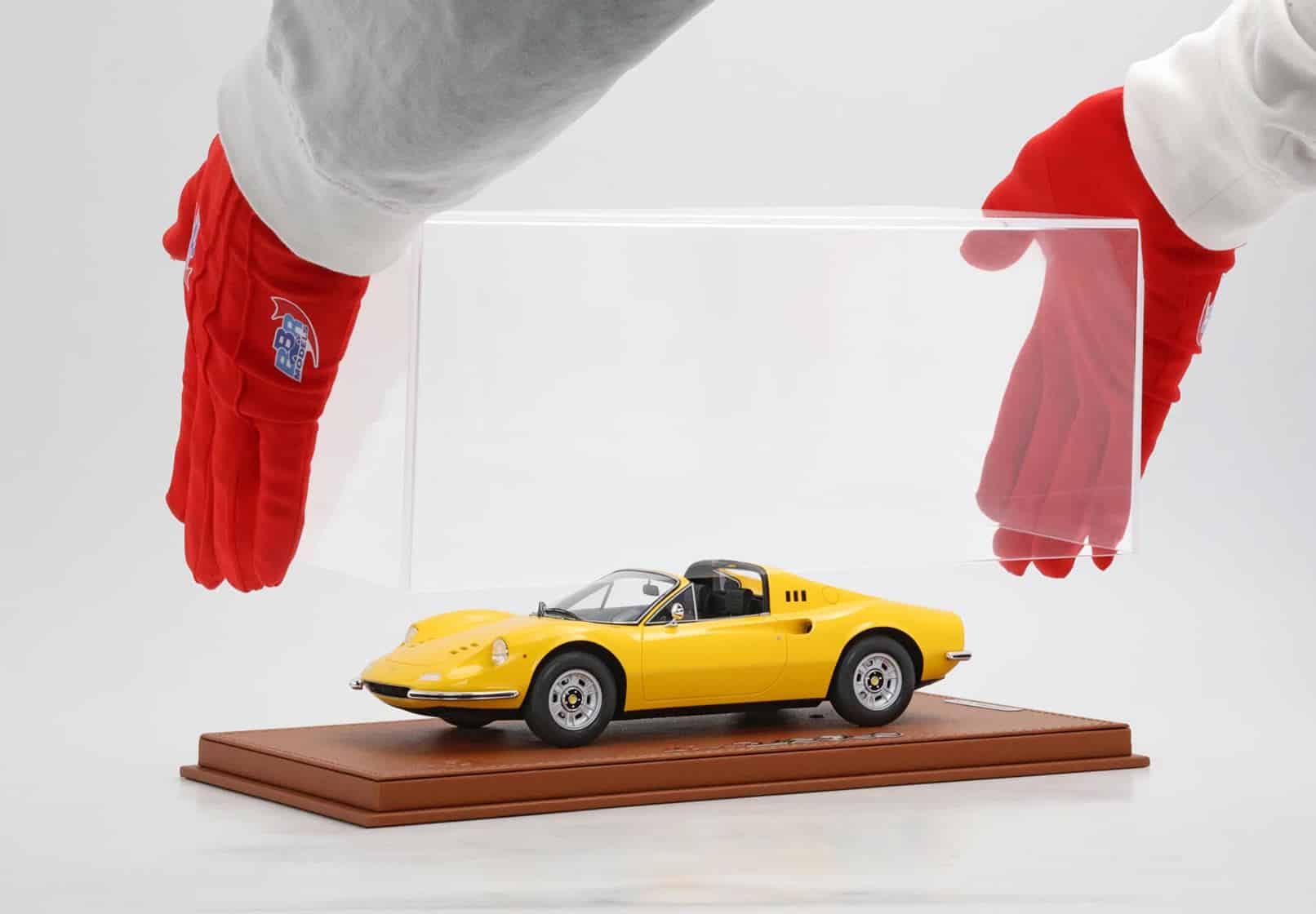 BBR 1:18 Ferrari Dino 246 GTS 1972 Giallo Modena (Black Interior) (P18152D) Limited Edition Resin Model 2 BBR 1:18 Ferrari Dino 246 GTS 1972 Giallo Modena (Black Interior) (P18152D) Limited Edition Resin Model - Image 2