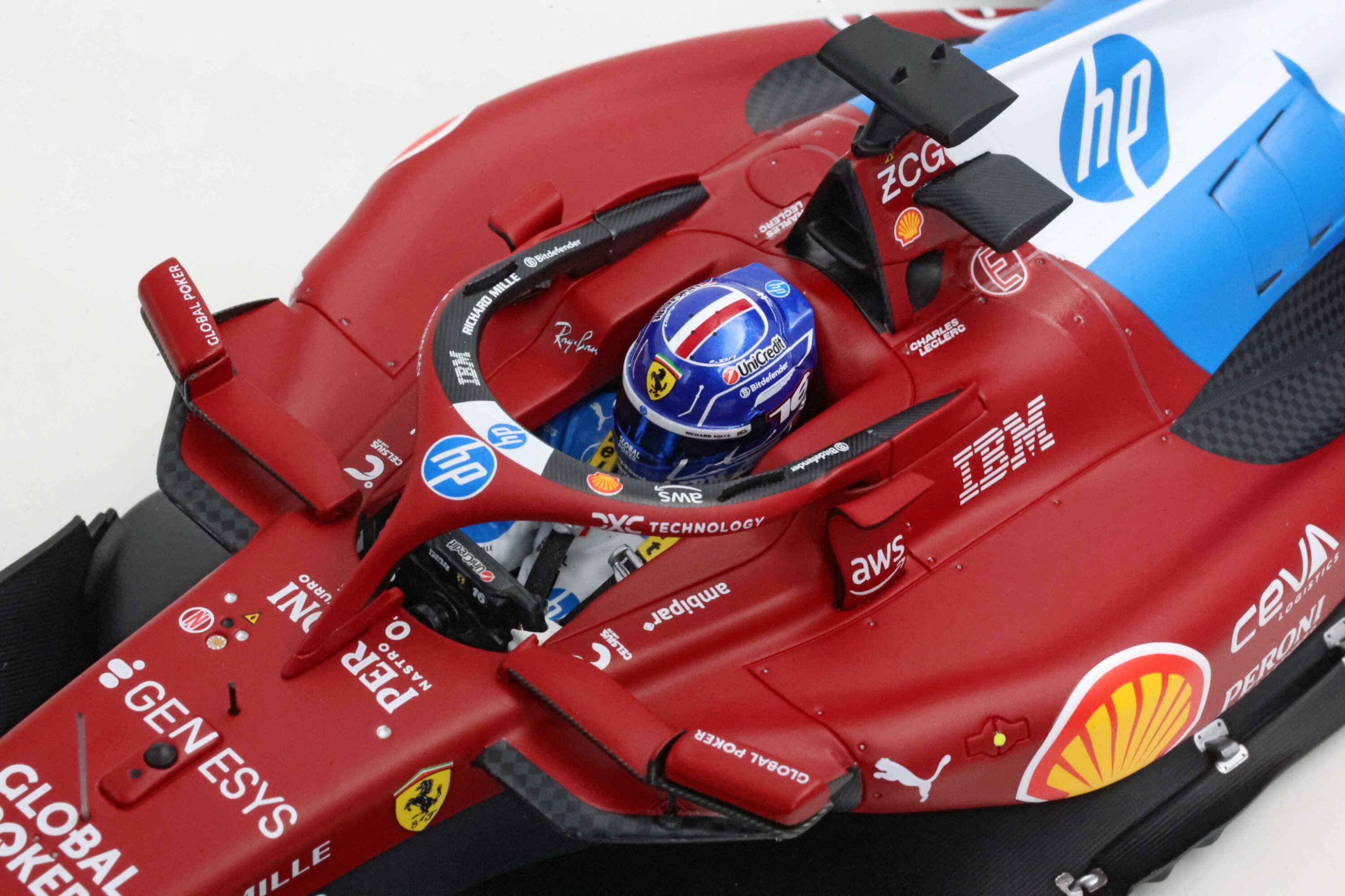 BBR 1:18 Ferrari SF-25 No.16 Charles Leclerc Miami GP 2025 Special Livery (P18267B16DIE) Limited Edition Diecast Model (Special Pack) 5 BBR 1:18 Ferrari SF-25 No.16 Charles Leclerc Miami GP 2025 Special Livery (P18267B16DIE) Limited Edition Diecast Model (Special Pack) - Image 5