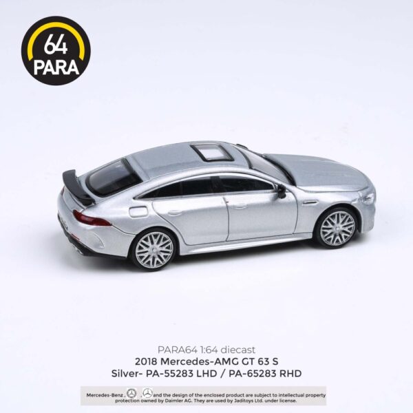 Paragon 65283 1:64 Mercedes GT63 S AMG Silver Diecast Model