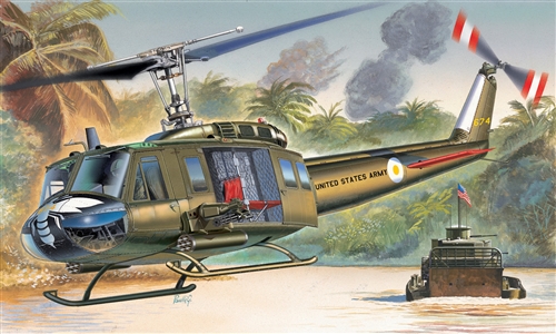 Italeri - 1:72 Bell UH - 1D Slick Helicopter Vietnam War (1247) Model Kit