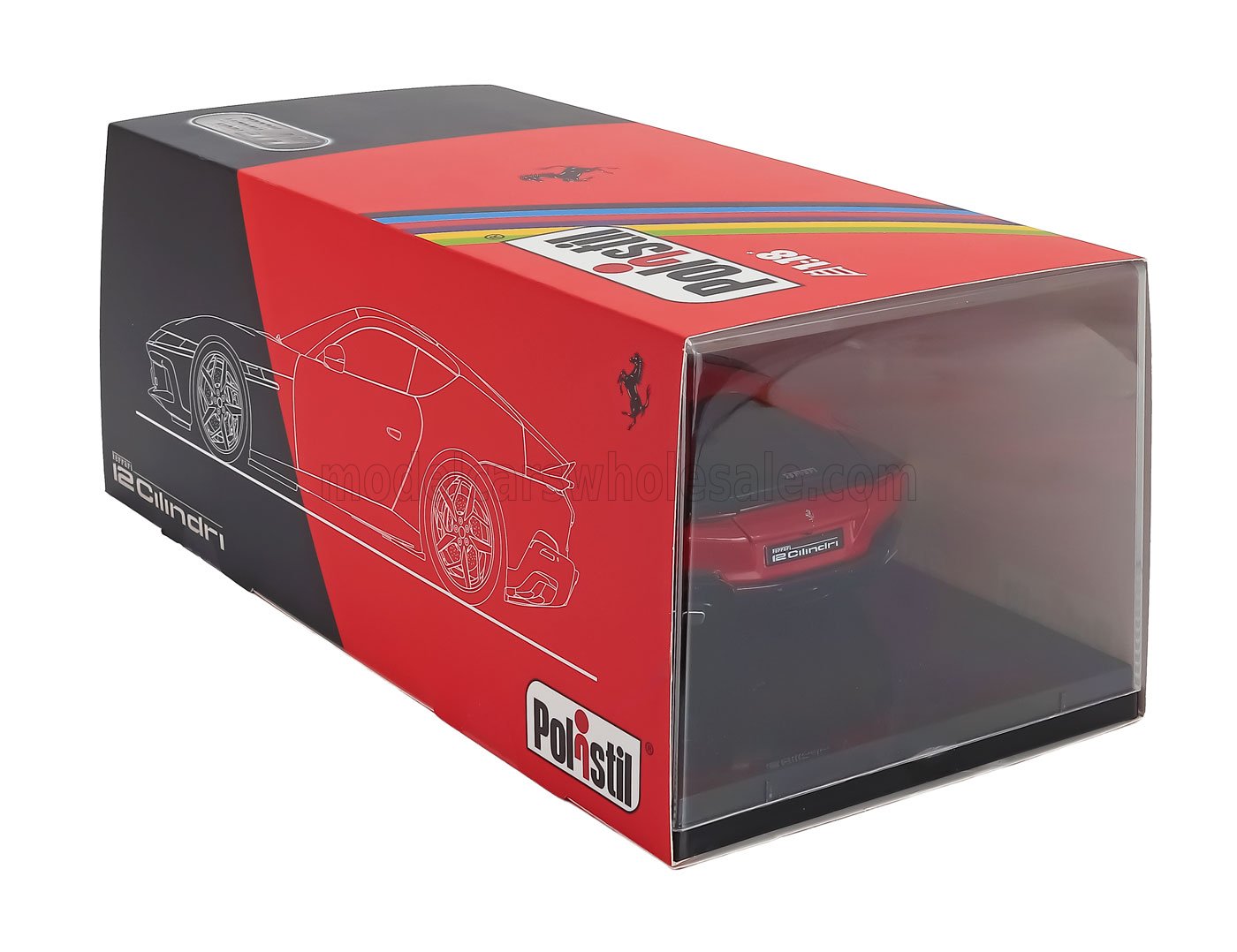 Polistil 1:18 Ferrari 12Cilindri 2024 Rosso Corsa Red with Showcase (18FE02010-HC) Limited Edition Diecast Model 16 Polistil - 1:18 Ferrari 12Cilindri 2024 Rosso Corsa Red with Showcase - Limited Edition Diecast Model
