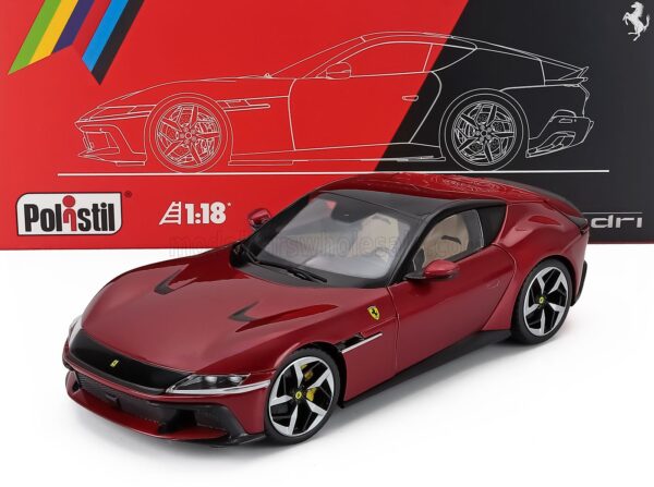 Polistil 1:18 Ferrari 12Cilindri 2024 Imola Red Metallic with Showcase (18FE02011-HC) Limited Edition Diecast Model