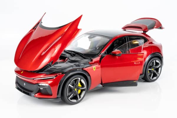 Polistil - 1:18 Ferrari Purosangue 2022 Metallic Red and Dark Interior with Showcase - Limited Edition Diecast Model 21 Polistil - 1:18 Ferrari Purosangue 2022 Metallic Red and Dark Interior with Showcase - Limited Edition Diecast Model