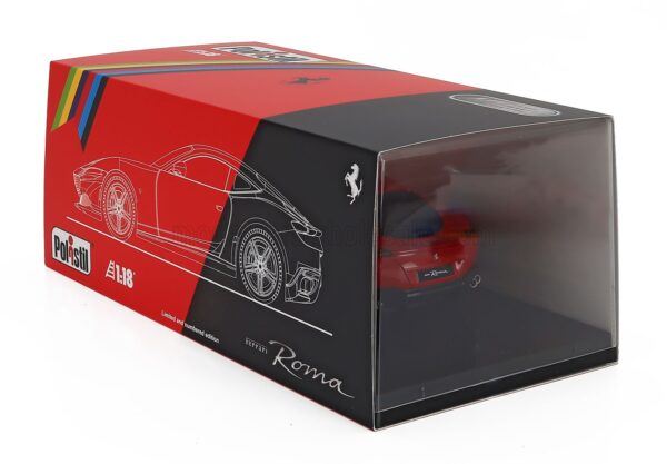 Polistil 1:18 Ferrari Roma 2019 Rosso Corsa Red with Showcase (18FE02040-HC) Limited Edition Diecast Model 27 Polistil 1:18 Ferrari Roma 2019 Rosso Corsa Red with Showcase (18FE02040-HC) Limited Edition Diecast Model