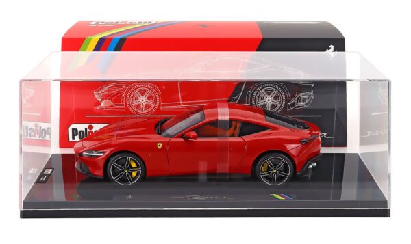 Polistil 1:18 Ferrari Roma 2019 Rosso Corsa Red with Showcase (18FE02040-HC) Limited Edition Diecast Model