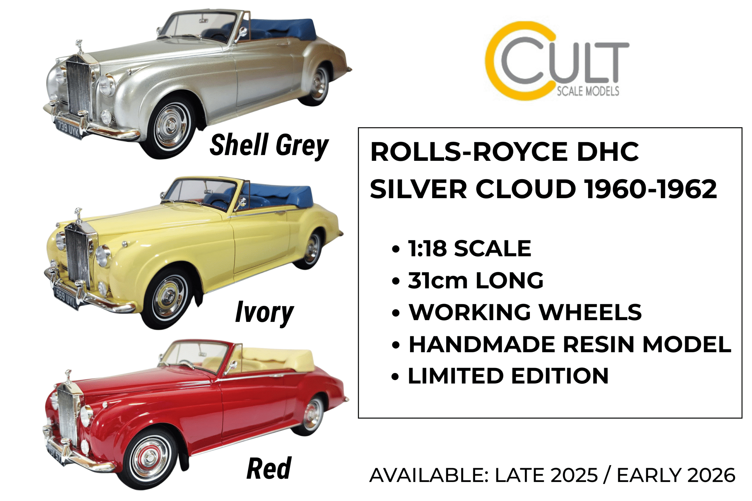 Pre-Order the Cult Scale 1:18 Rolls-Royce Silver Cloud DHC Limited
