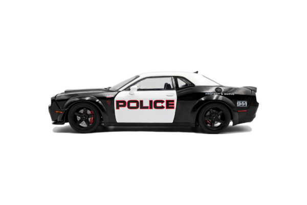 Solido 1:18 Dodge Challenger R/T Scat Pack Highway Police 2023 Black/White (S1805715) Diecast Model 13 Solido 1:18 Dodge Challenger R/T Scat Pack Highway Police 2023 Black/White (S1805715) Diecast Model