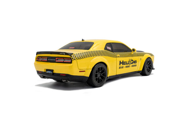 Alternative view of Solido 1:18 Dodge Challenger SRT Hellcat Redeye Widebody NYC Hellcab 2023 Yellow (S1805716) Diecast Model