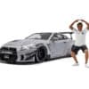 Solido - 1:18 Nissan GT-R (R35) Type 2 Liberty Walk LB Works with Kato San Figure - Limited Edition Diecast Model